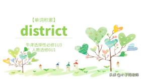 单词积累，district（牛津选择性必修1U4 & 人教选修6U1）